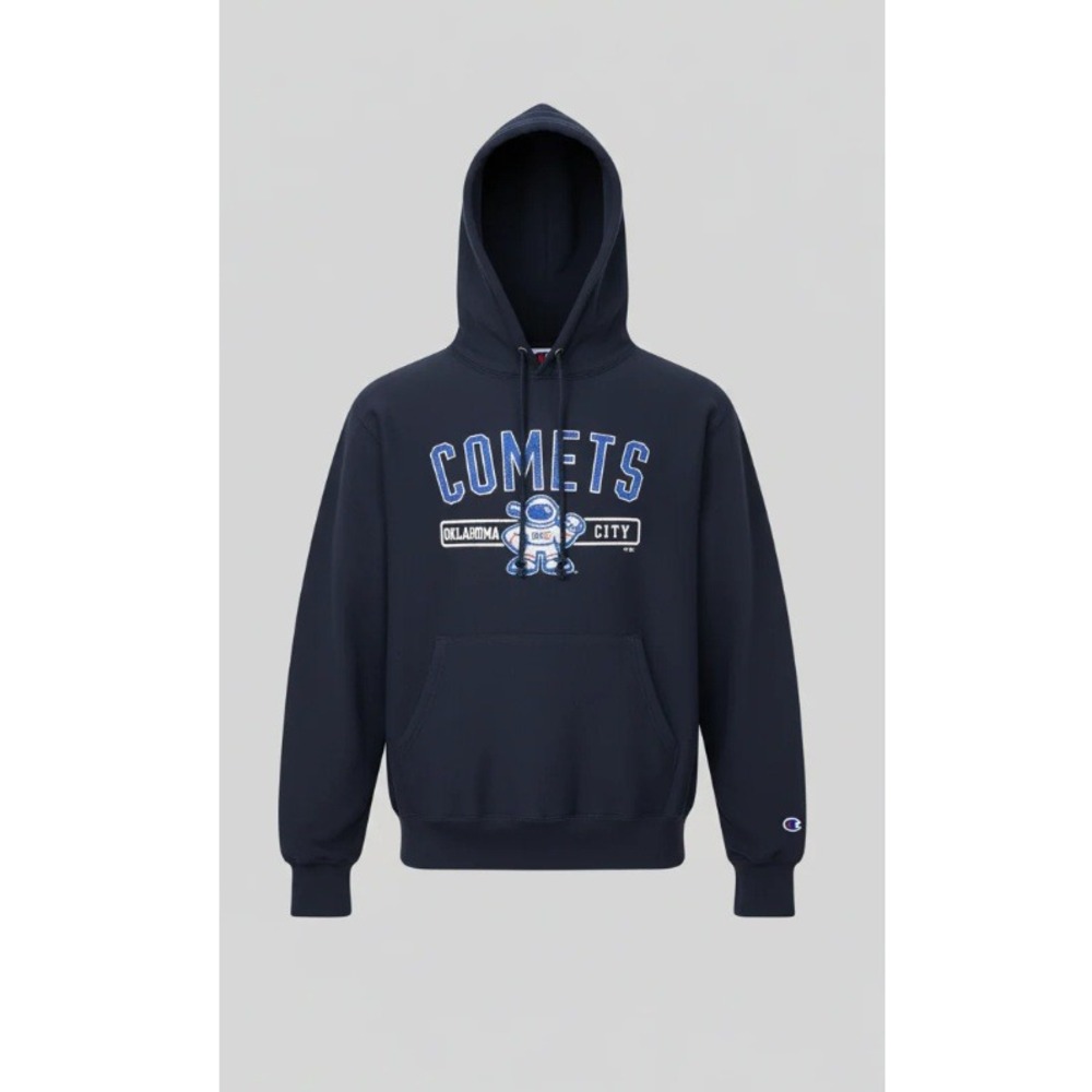 Champion Men's Navy Reverse Weave Oklahoma City Comets‎ MiLB Hoodie Size L NWT - Picture 2 of 6
